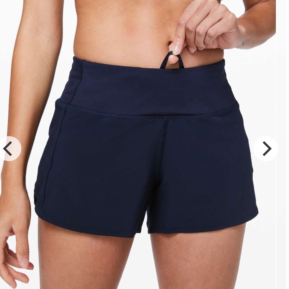 l🌼LULULEMON Seed up short long 4” *Updated Fit Mid-Rise size 8 Treu Navy
